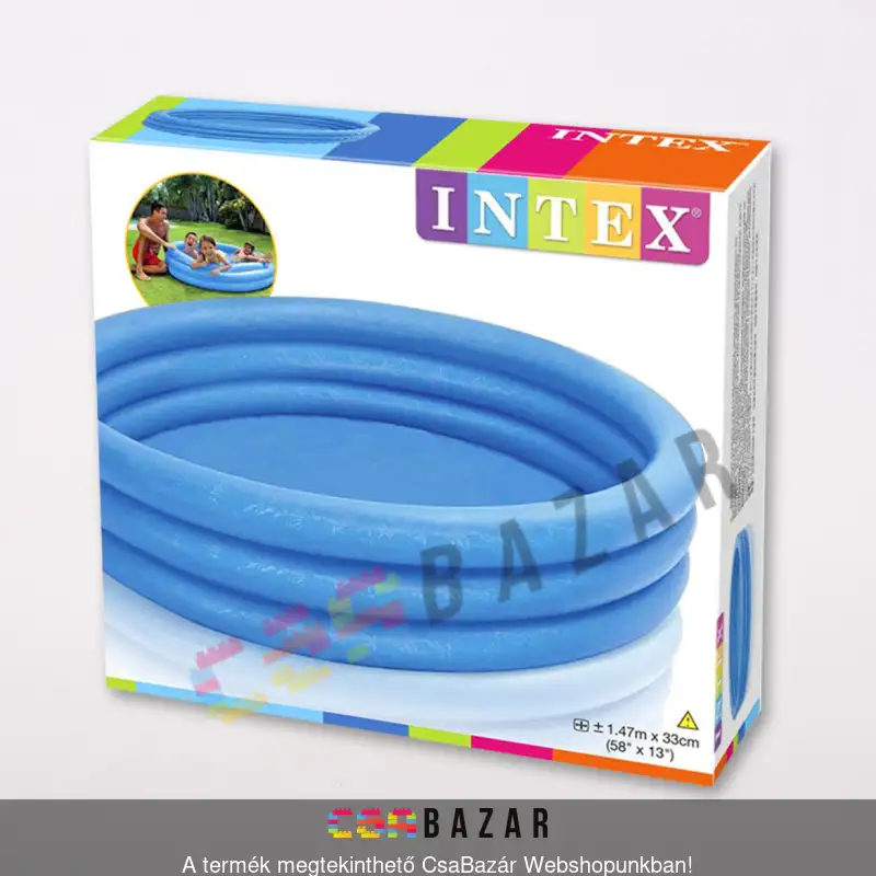 medence, felfújható medence, gyűrűs medence, 147cm átmérőjű medence, intex, matrac pumpa, double quick matrac pumpa, intex 58426, intex58426