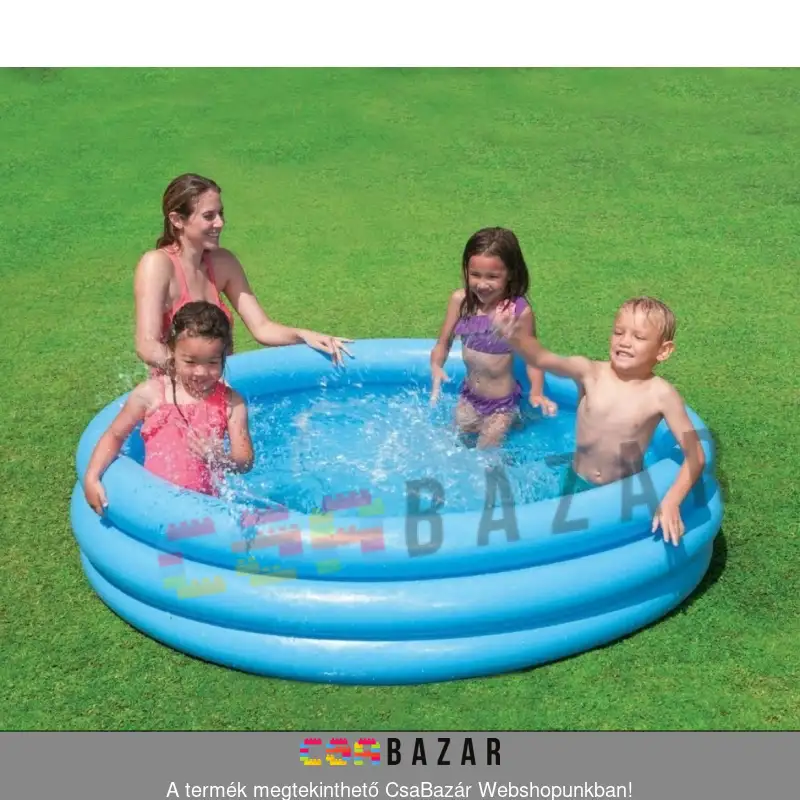 medence, felfújható medence, gyűrűs medence, 168cm átmérőjű medence, intex, matrac pumpa, double quick matrac pumpa, intex58446