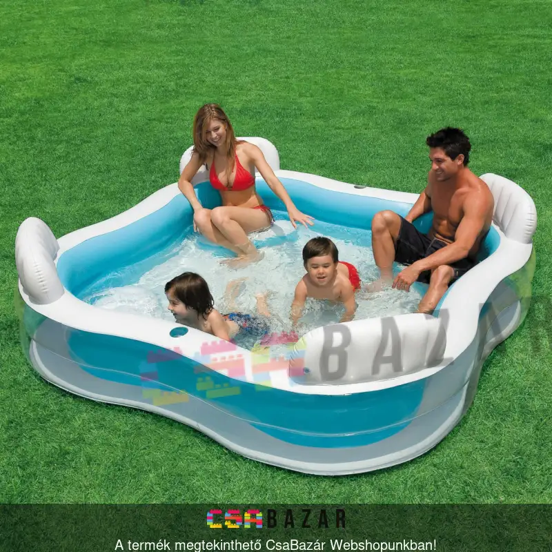 medence, kerti medence, felfújható, double quick, matrac pumpa, strand, intex, 56475np, 56475, intex medence