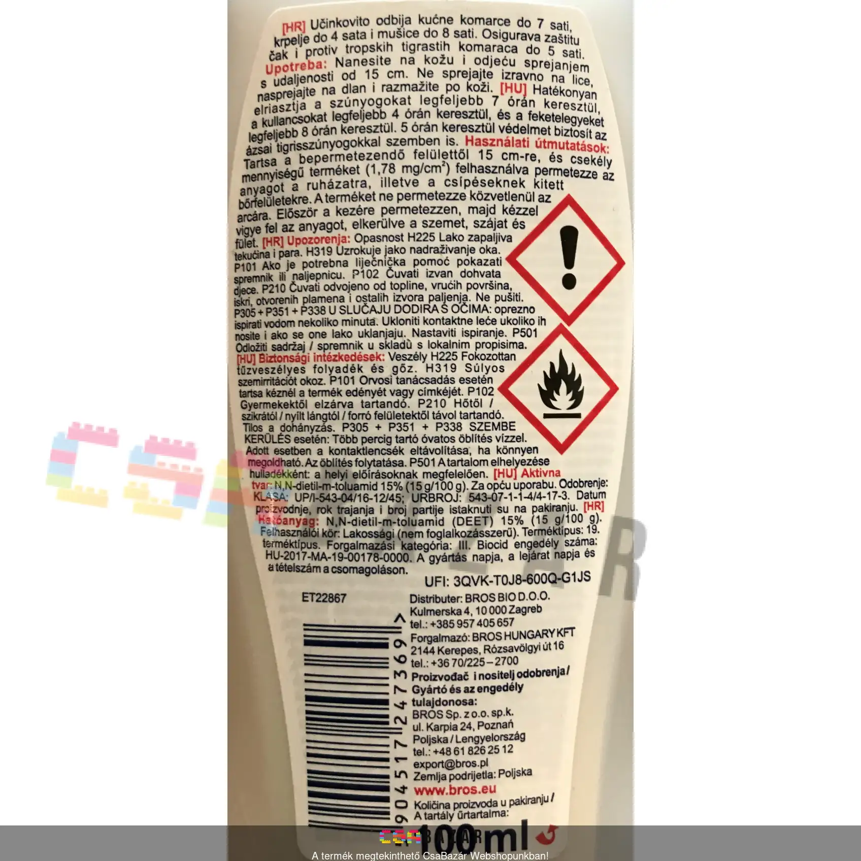 szúnyog, kullancs, rovar, szúnyogriasztó, permet, szúnyogirtó, spray, aeroszol, bros