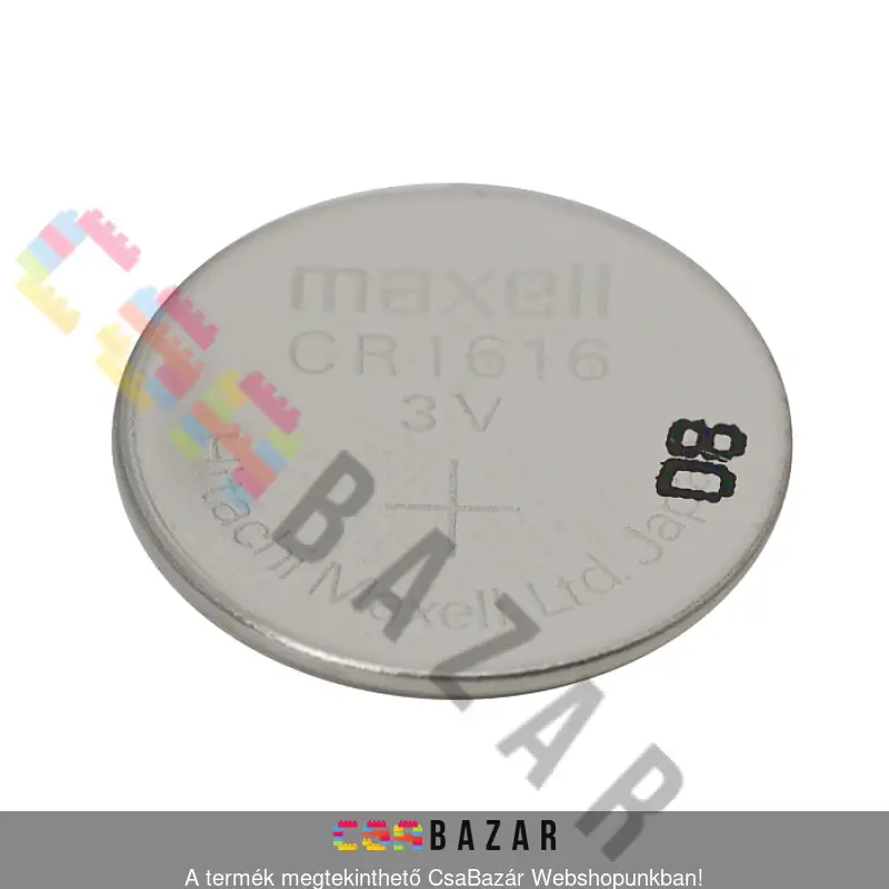 elem, gombelem, maxell, 3v, lithium, cr1616