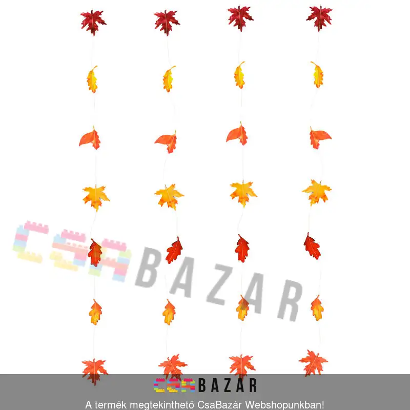 levél dekor, őszi levél, dekoráció, őszidekor, ősz, őszi, dekoráció, dekor, dekorálás, dísz, díszítés, falevél, falevelek, függöny, függesztett, lehulló, leeső, hulló, falevelek, falevél, levél, vörös, sárga, barna, papír, madzag, cérna, fehér