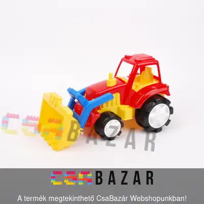 traktor, markoló, tolólapátos traktor, játék, homokozó, jármű, utánfutós traktor, traktor+markoló, játék traktor