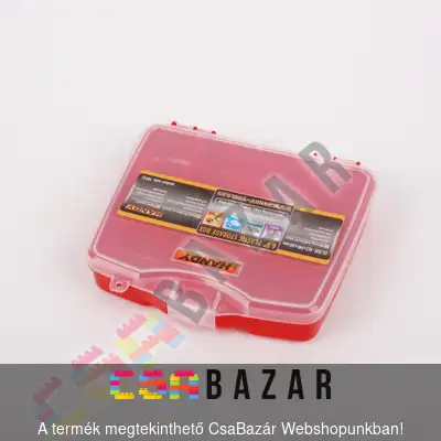 barkács doboz, tároló, doboz, 8 rekeszes, hobby tároló, horgászat, szerszámosláda, csavartartó, varró láda, tárolódoboz, kellékdoboz, horgászdoboz, barkácsláda