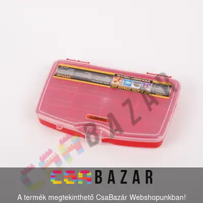 barkács doboz, tároló, doboz, 8 rekeszes, hobby tároló, horgászat, szerszámosláda, csavartartó, varró láda, tárolódoboz, kellékdoboz, horgászdoboz, barkácsláda, kelléktároló, rendszerező