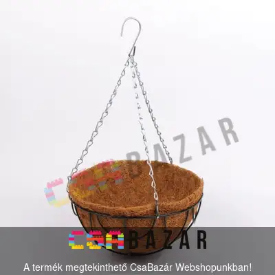 kókusz, kókuszrost, rost, függőkosár, függesztő, függő, akasztható, virágtartó, függő virágtartó, függő cserép, függő kaspó, függesztős cserép, kókuszbetét, kókuszkosár, kókusz betét, kókusz kosár