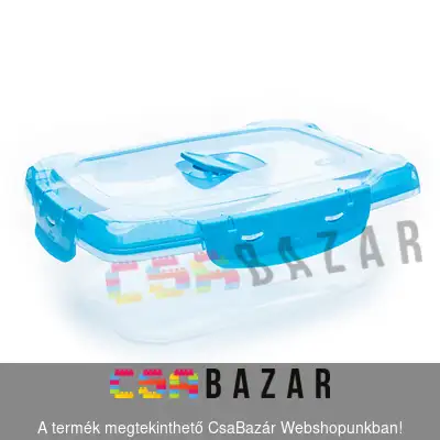 doboz, tárolódoboz, ételtároló, ételszállító, ételtartó, szögletes doboz, műanyag doboz, bpa free, bpafree, ételes doboz, ételesdoboz, uzsonnás doboz, uzsonnásdoboz, csatos doboz, csatosdoboz, 1.0 literes csatos/szelepes mikró-fagyasztós edény