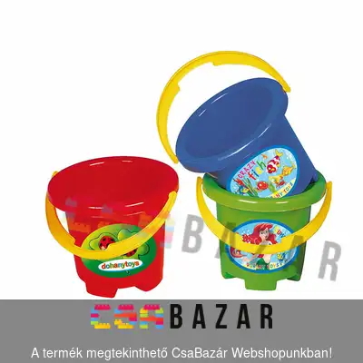játék vödör, homokozó, homokozó vödör, mini vödör, játékvödör