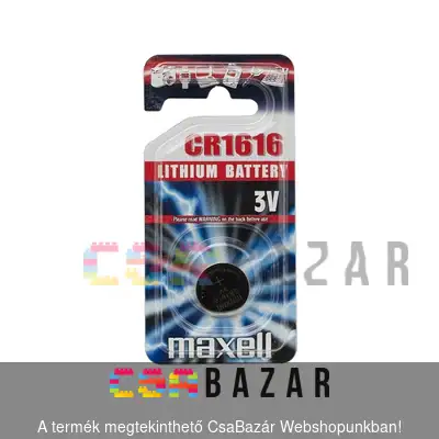 elem, gombelem, maxell, 3v, lithium, cr1616