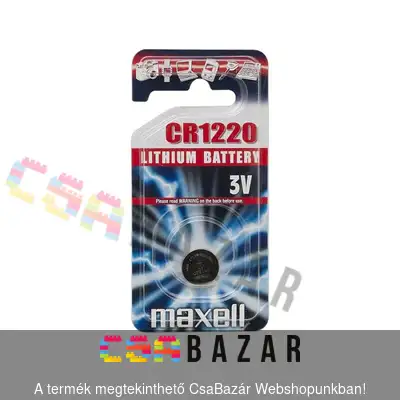 elem, gombelem, maxell, 3v, lithium, cr1220