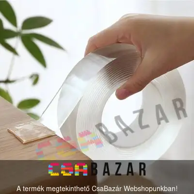ragasztó, ragasztószalag, széles ragasztószalag, tixo, dobozragasztó, ragasztó szalag, szalag, egyéb szalag, gél, szilikon, nano, pu, áttetsző, átlátszó, kétoldalú, kétoldalas, mosható, újrafelhasználható, vágható, akril