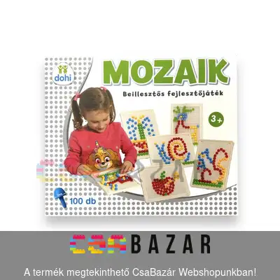 játék, kirakó, kirakós játék, építő, építő játék, mozaik, pötyi, pötyi mozaik, ügyességi játék