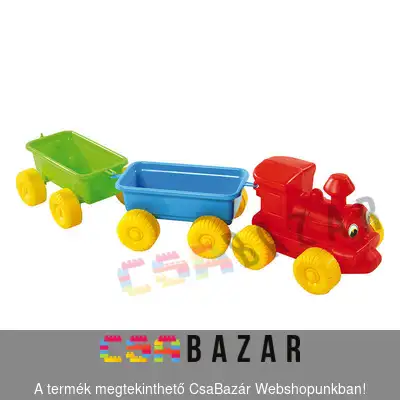 traktor, markoló, tolólapátos traktor, játék, homokozó, jármű, utánfutós traktor, traktor+markoló, játék traktor, játékvonat, kisvonat, kis vonat, játék vonat