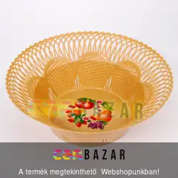 Csipkézett szélű műanyag gyümölcskosár