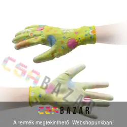 Női kerti munkáskesztyű virág mintával