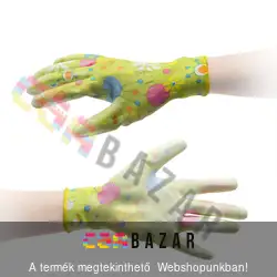 Női kerti munkáskesztyű virág mintával