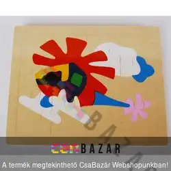 Fa puzzle vegyes helikopteres képpel