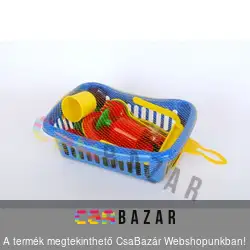 Mini Tányér készlet kosárban, piknik szett