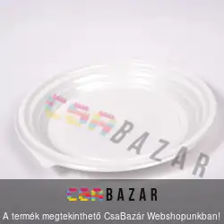 Eldobható lapos tányér 220 mm 50 db/csomag - újrahasználható műanyag