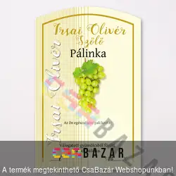 Íves pálinka címke Szőlő Irsai Olivér