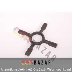 Lángszűkítő csillag, öntvény 11,5x11,5 cm