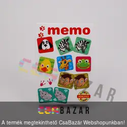 Memória társasjáték állatfigurás