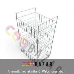 Zöldséges polc, 3 részes, fém