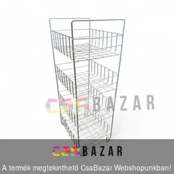 Zöldséges polc, 4 részes, fém