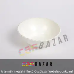 Fehér színű kis méretű csavart tál