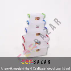 Szögletes tárolódoboz füllel 5L