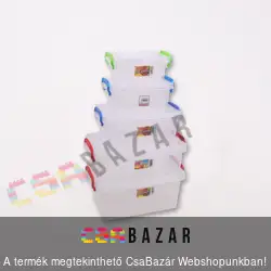 Szögletes tárolódoboz füllel 3L