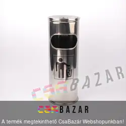 Króm álló szemetes kuka, hamutartó 22cm