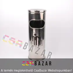 Króm álló szemetes kuka, hamutartó 24cm