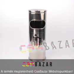 Króm álló szemetes kuka, hamutartó 20cm