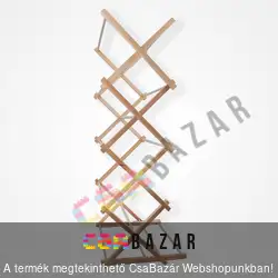 Harmonikás fa pelenkaszárító, ruhaszárító