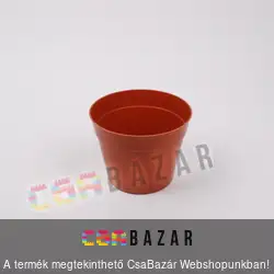 Műanyag virágcserép terrakotta 18 cm
