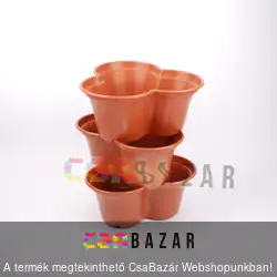 Piramis cserép 3x16cm terrakotta
