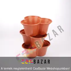 Piramis cserép 3x18cm terrakotta