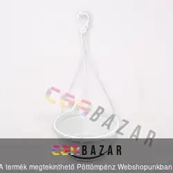 Függő tál fehér kicsi