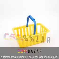 Virágos szélű kosár, bevásárló kosár