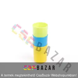 Színes műanyag pohár, 2,5 DL