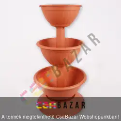 Virágtartó állvány, virágpiramis - terrakotta