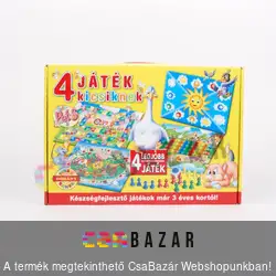 4 játék kicsiknek, készségfejlesztő társasjáték