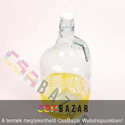 5 L -es Üveg demizson csatos kupakkal