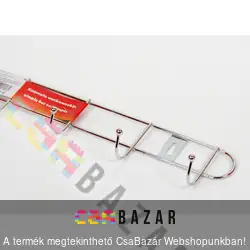 8 akasztós króm fogas