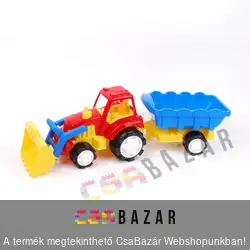 Tolólapátos/markolós traktor utánfutóval 60cm