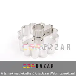 Fém linzerkiszúró, virág 2in1 8cm
