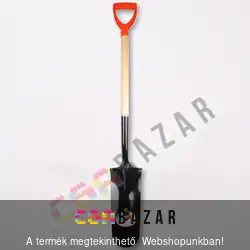 Árokásó lapát nyelezve