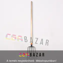 Kovácsolt vasvilla 5 ágú, bükkfa nyéllel