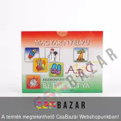 Magyar nyelvű készségfejlesztő betűkártya